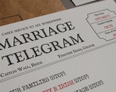 Telegram Wedding Invitation - Letterpress