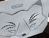 Woodland Animals Letterpress Mask - Fox