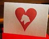 Heart: Horse, letterpress card