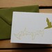 flying birds, single letterpress card