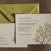 Berries letterpress invitation, sample