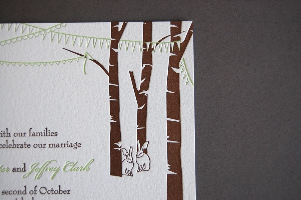 Celebration - letterpress wedding invitation