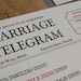 Telegram Wedding Invitation - Letterpress