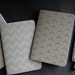 Letterpress Notebooks, cross stitch, set of 3