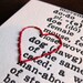 I heart DOG : letterpress and embroidery