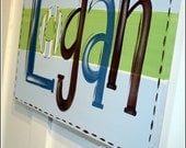 Custom Hand Painted Name Plaque Canvas Wall Hanging