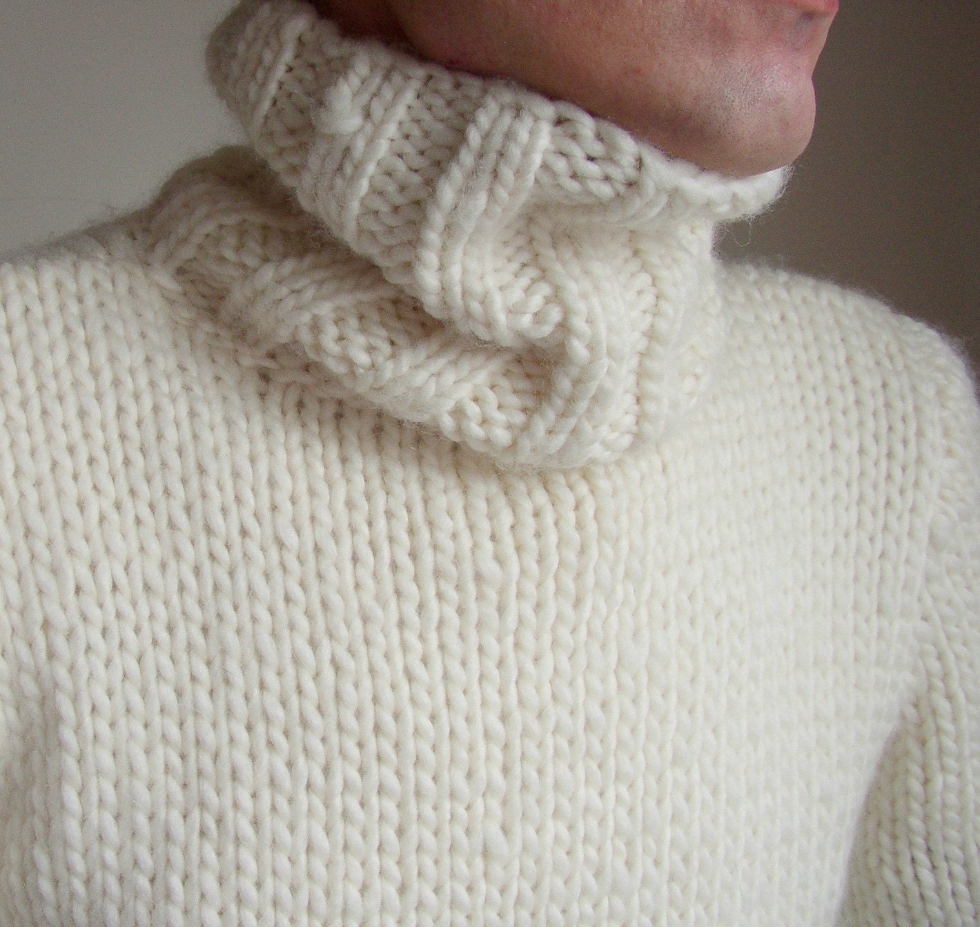 Mens Chunky Sweater RESERVED by moocowhandknits on Etsy