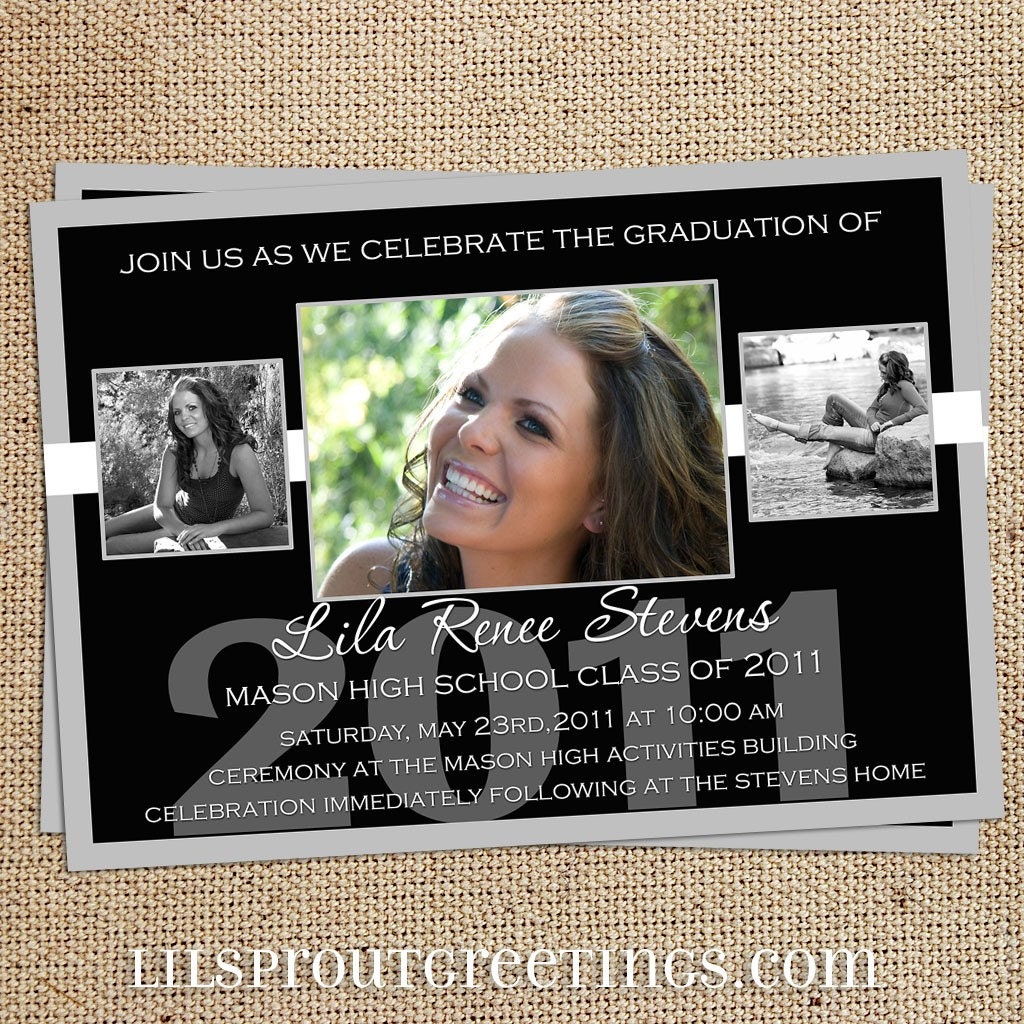 Photo Graduation Announcement Invitation - High School or College