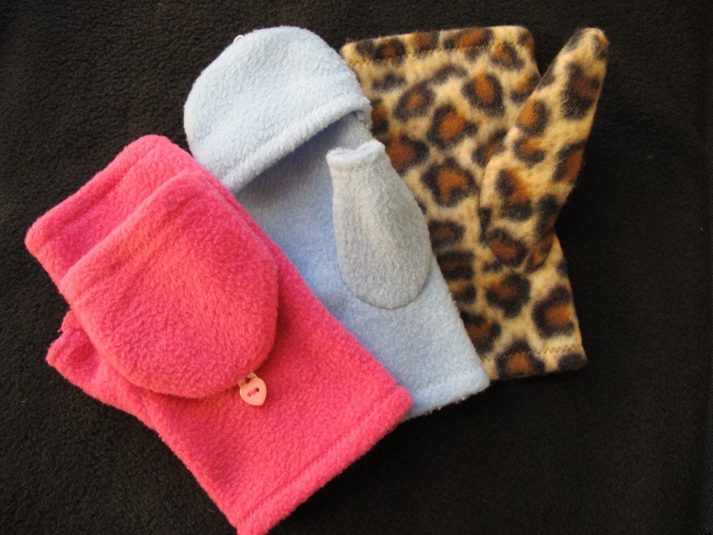 Fleece Gloves Pattern - Convertible Mittens / Gloves - DIY Sewing Pattern Tutorial