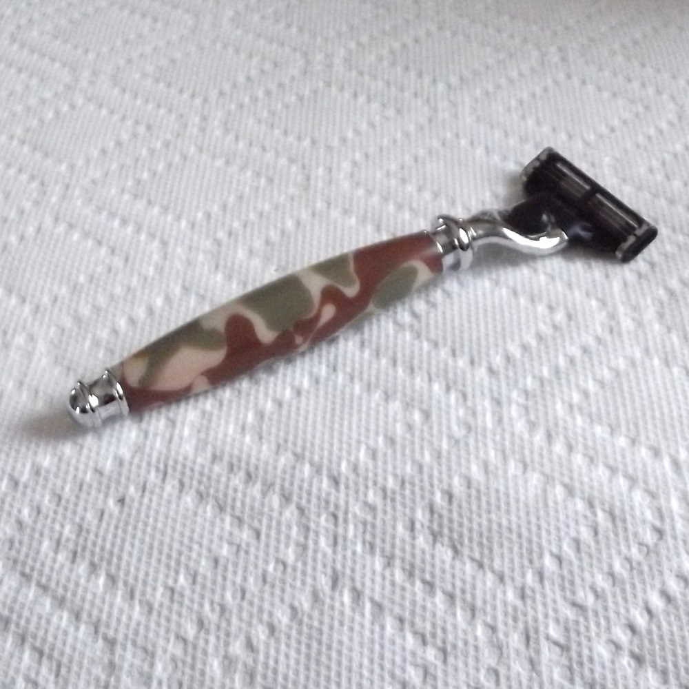 Handcrafted Camoflage Razor Mach 3 or Venus