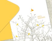 birds personalized stationery / personalized cards