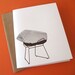 diamond wire chair notes / mid century modern stationery / set of 6 blank cards