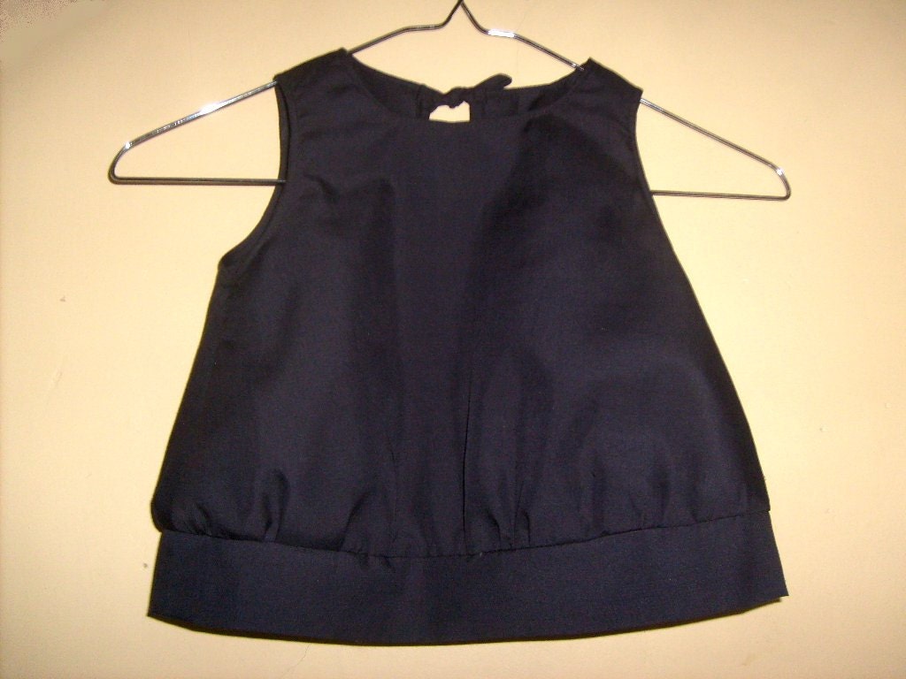 Toddler Girl's Sleeveless Blouse, Black 3-5 years