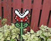 piranha plant - super mario 3 garden art