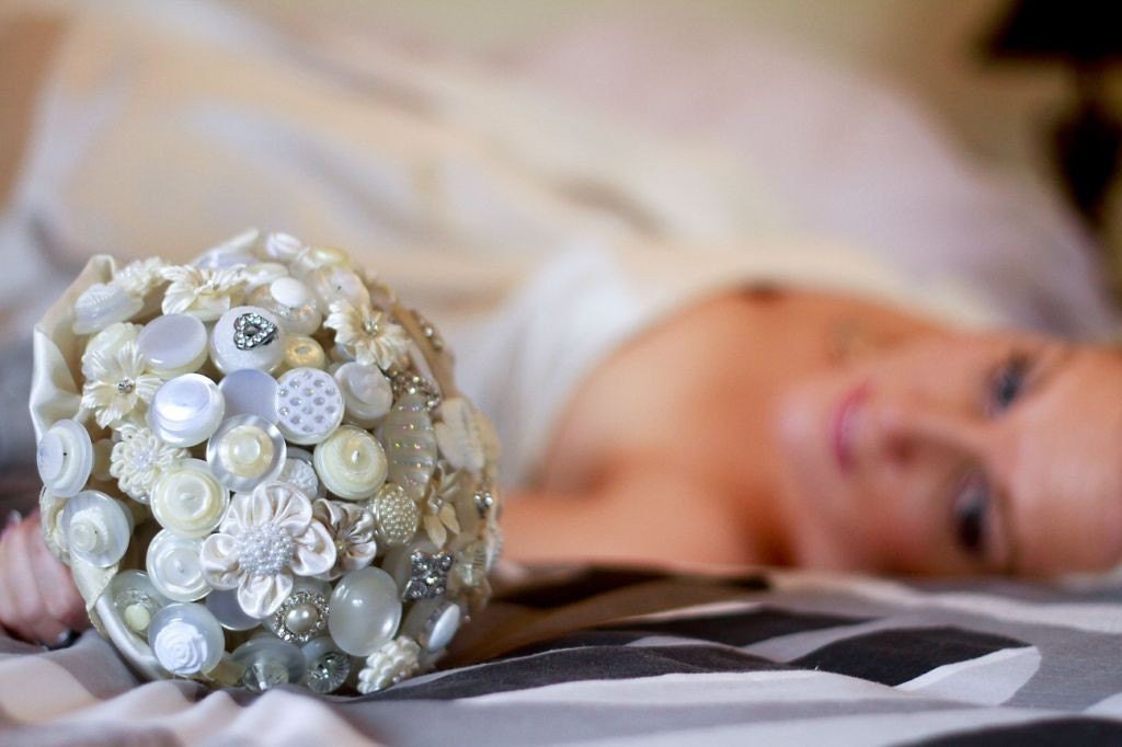 The Diamonds and Pearls Button Bouquet