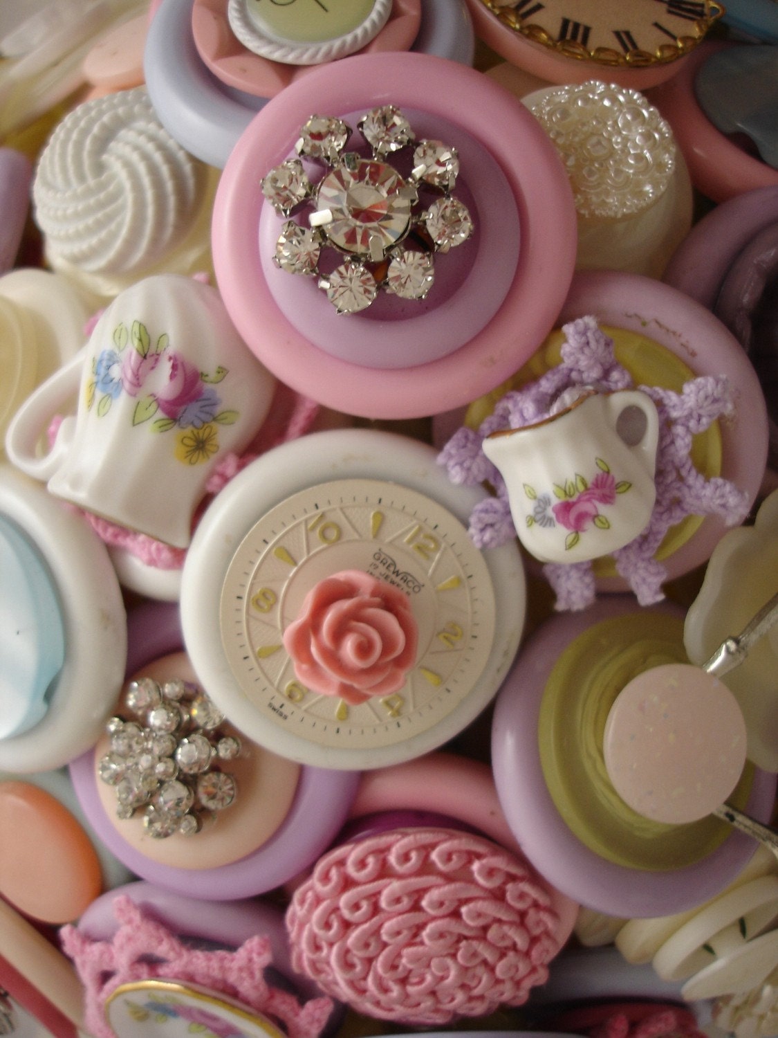 Alices Tea Party Wedding Bridal Button Bouquet and Boutonniere