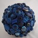 The Midnight Blue Wedding Button Bouquet