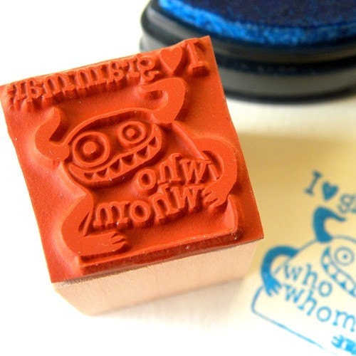I -heart- Grammar -- rubber stamp
