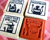 Monster rubber stamps for teachers