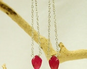 ruby trapeze earring