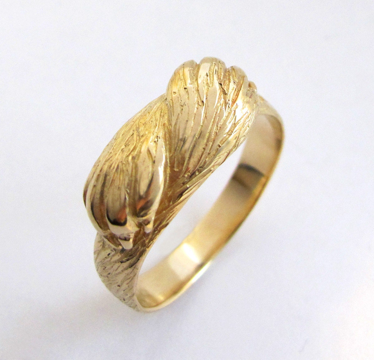 Paw to Paw Gold Ring - Animal Ring - Wolf Ring - Cat Ring - Mens Wedding Ring - Engagement Ring - Handmade - Rickson Jewellery
