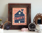 Home Sweet Home 8x10 Handprinted Silkscreen Art Print - Hero Design Studio