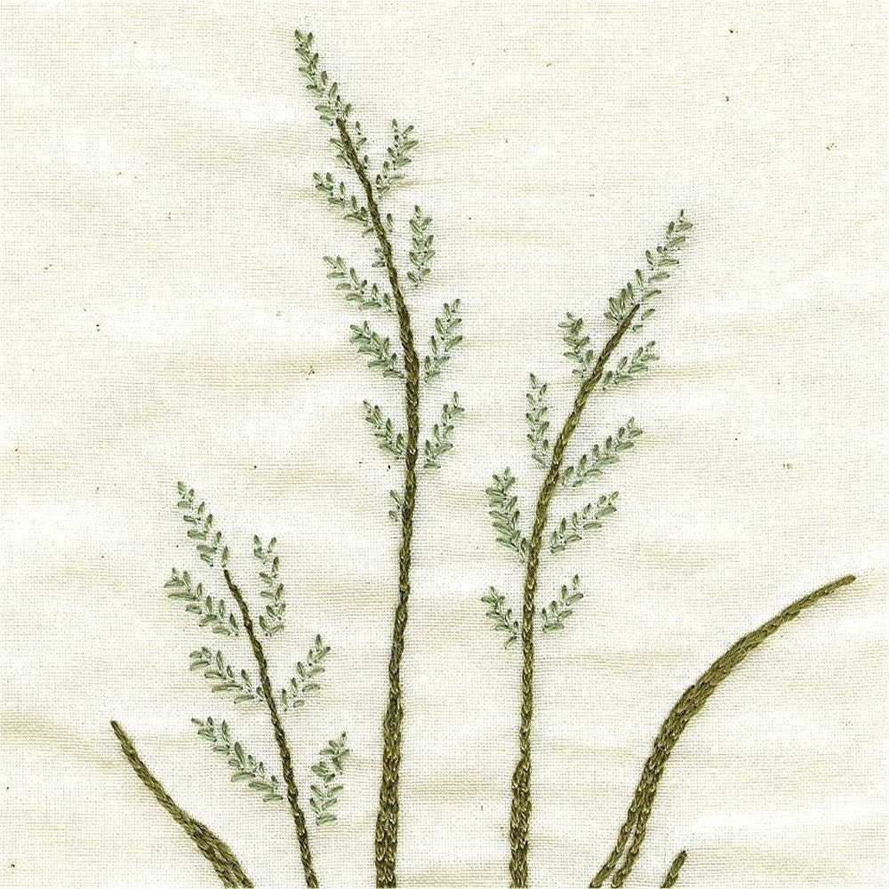 Grass stitchery pattern