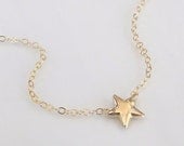 Gold Star Necklace As Seen On Kelly Ripa  - 14K Gold Filled