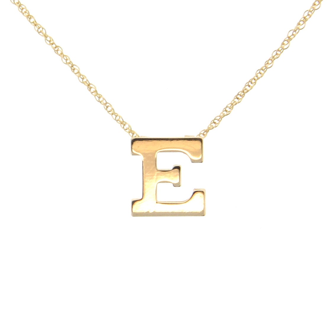 Dainty Initial Necklace - 14K SOLID Gold Ultra Feminine Initial Monogram Necklace