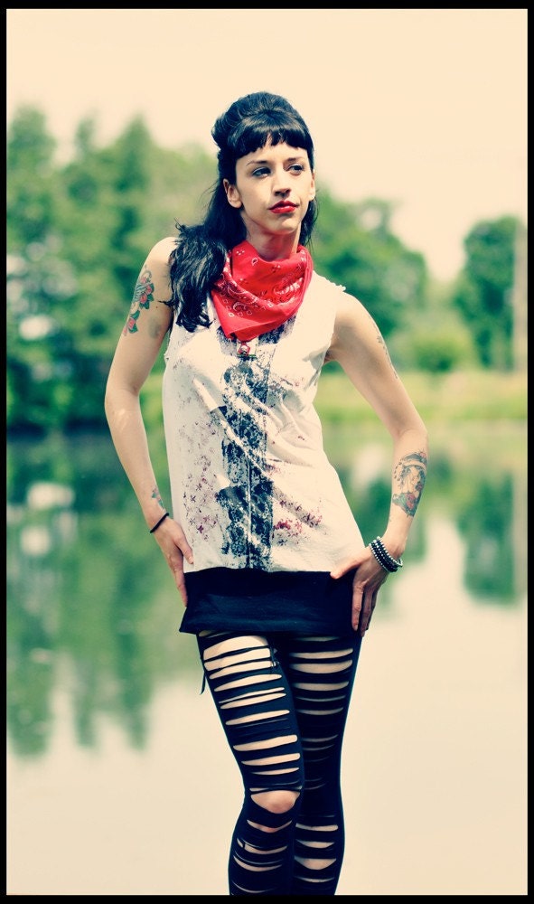 SALE Lace Painted Tank