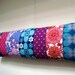 Long Vintage Patchwork Pillow / Cushion Cover - Extra long bolster style oblong - Pink, Blue and Mauve