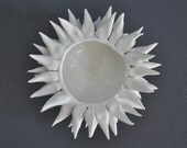 Urchin Bowl - Porcelain Ceramic Textured Sea Urchin Beach Decor Ring Candle Holder