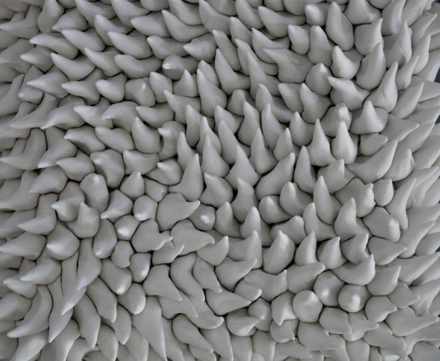 Set of 9 Textured Wall Tiles -  3d Wall Sculpture Art Decor Porcelain Contemporary Ceramic