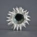 Grey Sky Micro Urchin Bowl - Ceramic  Porcelain Vessel Sculpture Art Home Decor Beach