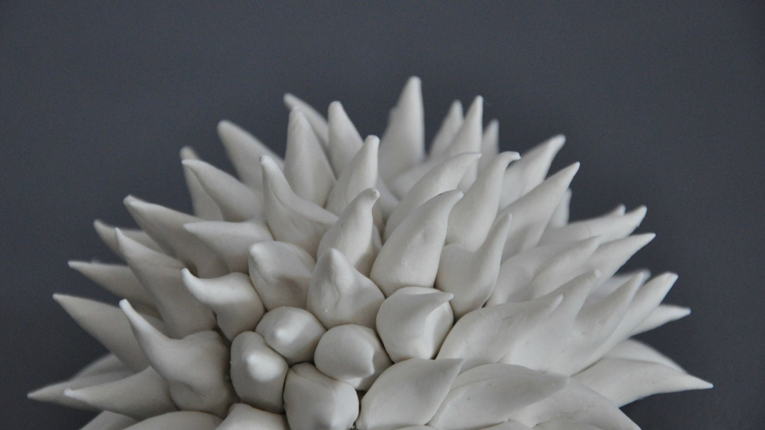 Micro Urchin Bowl - White Vessel Sculpture Art Decor Ceramic Porcelain