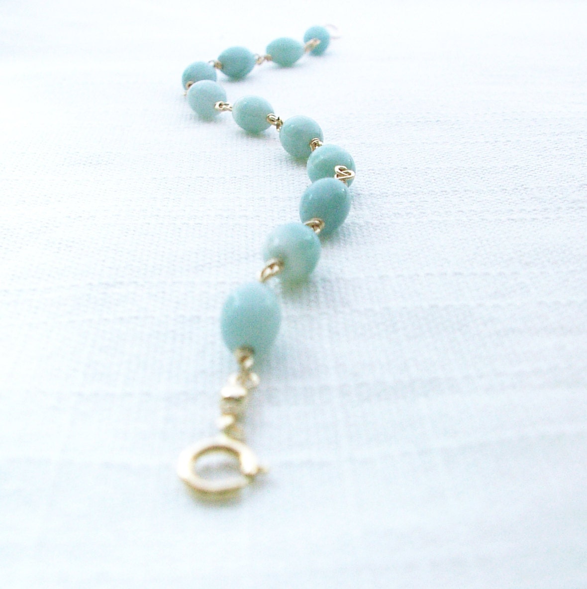 Amazonite Bracelet, 14K Gold Fill