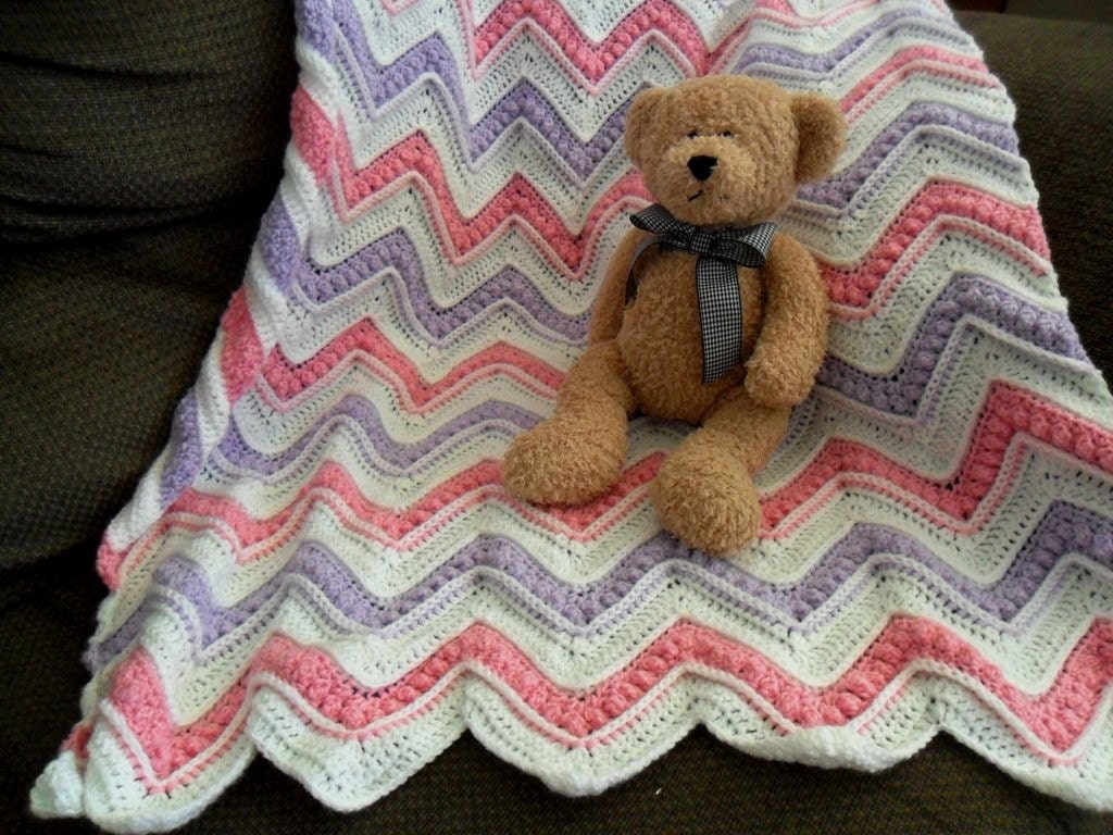 Made-to-Order Sweet Dreams Ripple Baby Afghan Blanket - You Tell Me the Color