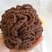 Crocheted Chocolate Brown Bath Puff - SAMPLE soap included
