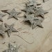 Glass Glitter Stars S I L V E R dozen