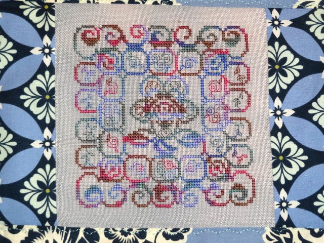 Spring Blues Flower Cross Stitch PDF ePattern Instant Digital Download