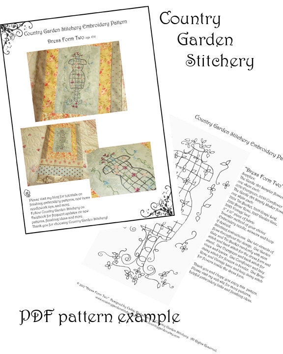 French Kitty Eiffel Tower Hand Embroidery PDF Pattern Instant Download