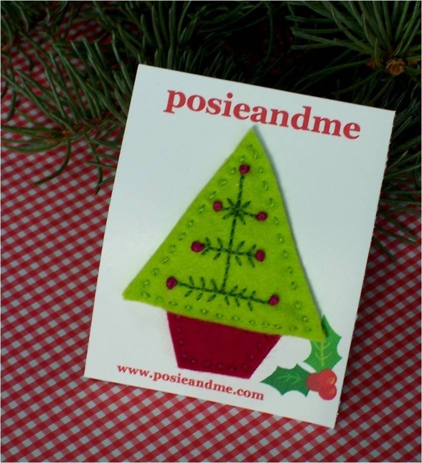 Wool Felt Pink Cupcake Christmas Ornament