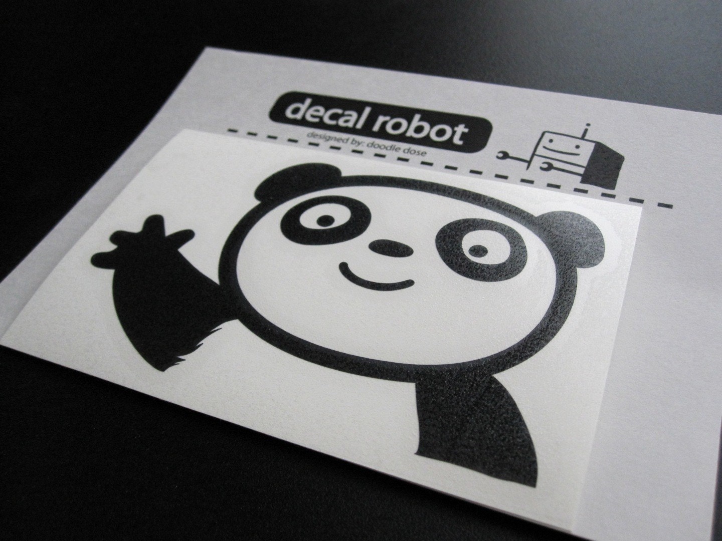 waving PANDA decal