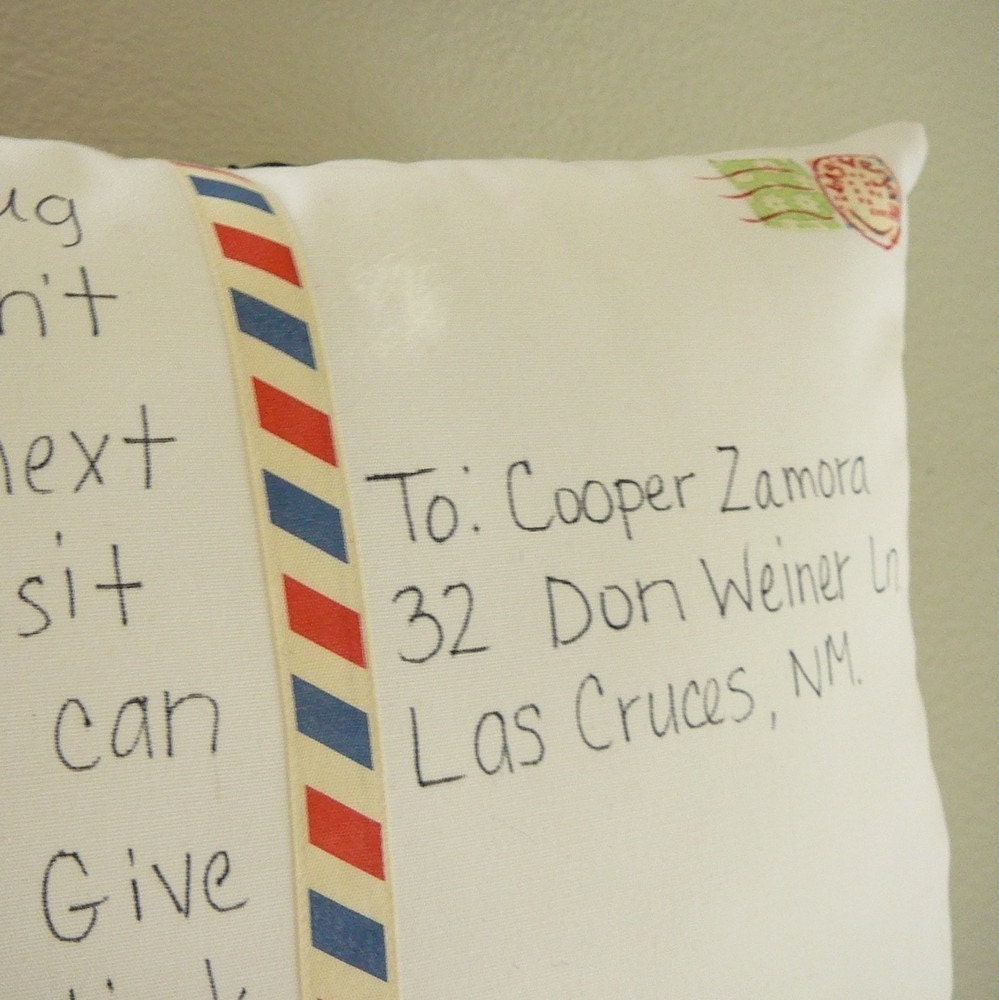 Personalize a Postcard Pillow