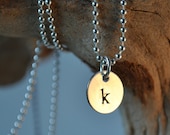 zoe pendant - petite mothers necklace hand stamped in sterling silver