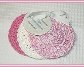 Facial Cleansing Scrubbers Crocheted - Twisted Pink
