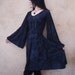 Heart Like Mine - iheartfink Handmade Hand Printed Dramatic Black on Black Womens  Artistic Kimono Dress