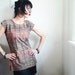 iheartfink Sale - Lost in Music - iheartfink Handmade Hand Printed Raw Artistic Long Top