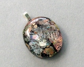 Cosmic Burst Fused Glass Dichroic Pendant