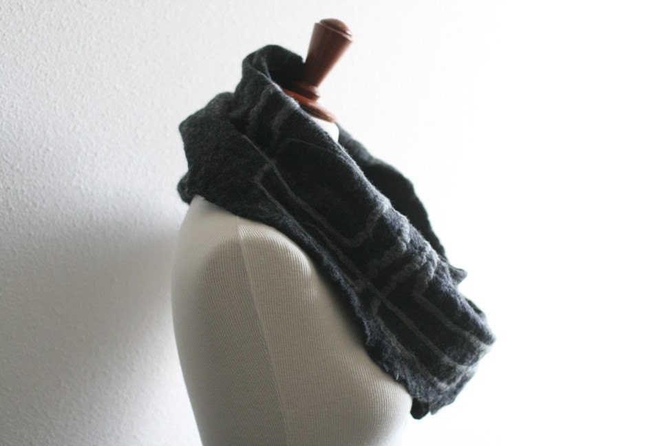Corners - Handfelted Cowl Scarf